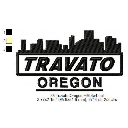 Travato Oregon State Designs Machine Embroidery Digitized Design Files