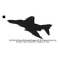 McDonnell Douglas QF-4E Phantom II Aircraft Silhouette Machine Embroidery Digitized Design Files
