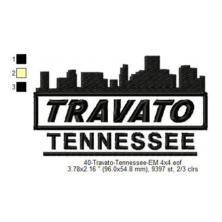 Travato Tennessee State Designs Machine Embroidery Digitized Design Files