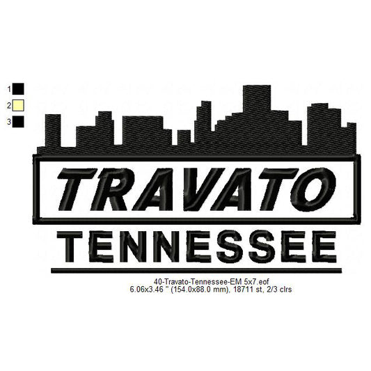 Travato Tennessee State Designs Machine Embroidery Digitized Design Files