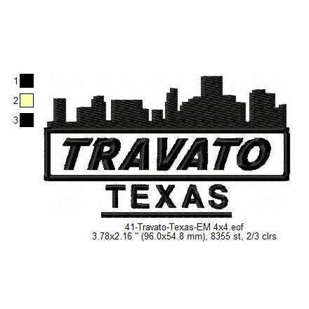 Travato Texas State Designs Machine Embroidery Digitized Design Files