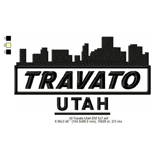 Travato Utah State Designs Machine Embroidery Digitized Design Files