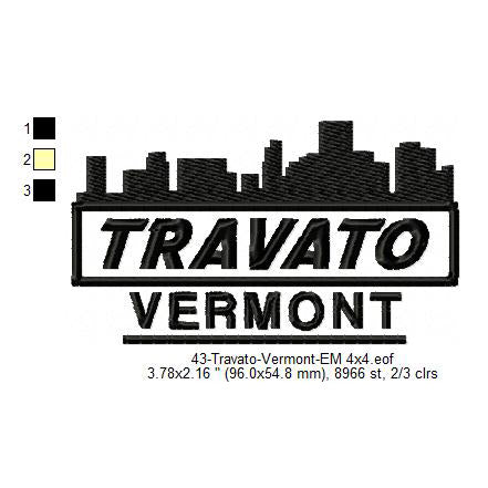 Travato Vermont State Designs Machine Embroidery Digitized Design Files