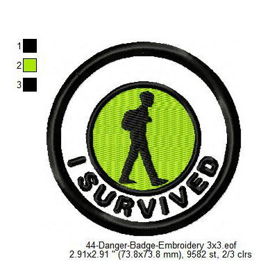 I Survived Merit Adulting Badge Machine Embroidery Digitized Design Files