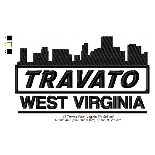 Travato West Virginia State Designs Machine Embroidery Digitized Design Files