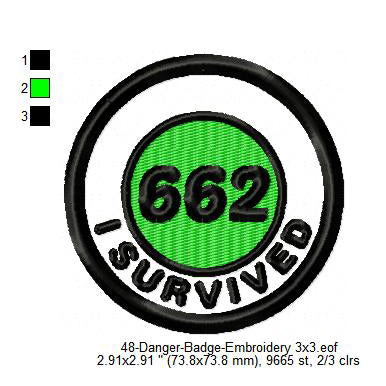 I Survived 662 Merit Adulting Badge Machine Embroidery Digitized Design Files