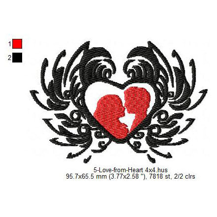 Propose Rose Heart Valentines Day Machine Embroidery Digitized Design Files