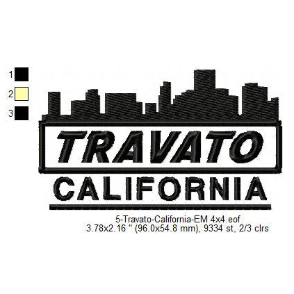 Travato California State Designs Machine Embroidery Digitized Design Files