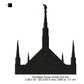 Dallas Texas LDS Temple Silhouette Machine Embroidery Digitized Design Files