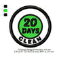 Clean 20 Days Merit Adulting Badge Machine Embroidery Digitized Design Files