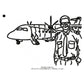 Airline Airplane Pilot Line Art Machine Embroidery Digitized Design Files
