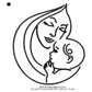 Mother Care For New Born Baby Toddler Line Art Machine Embroidery Digitized Design Files