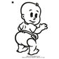 New Born Baby Toddler Line Art Machine Embroidery Digitized Design Files