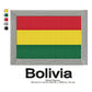 Bolivia Flag Machine Embroidery Digitized Design Files | Dst | Pes | Hus | VP3