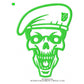 Soldier Veteran Army Skull Silhouette Glow In The Dark Machine Embroidery Digitized Design Files