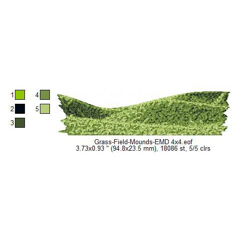 Grass Field Mounds Background Scenery Machine Embroidery Digitized Design Files