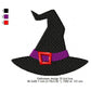 Halloween Wizard Hat Symbols Machine Embroidery Digitized Design Files