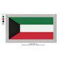 Kuwait Flag Kuwaiti Machine Embroidery Digitized Design Files | Dst | Pes | Hus | VP3